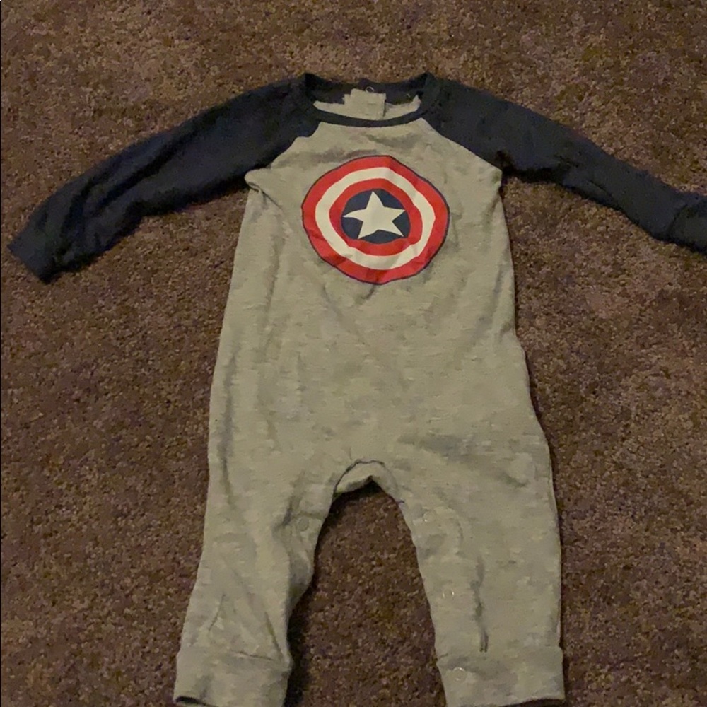 Marvel Captain America 6-9 month onesie